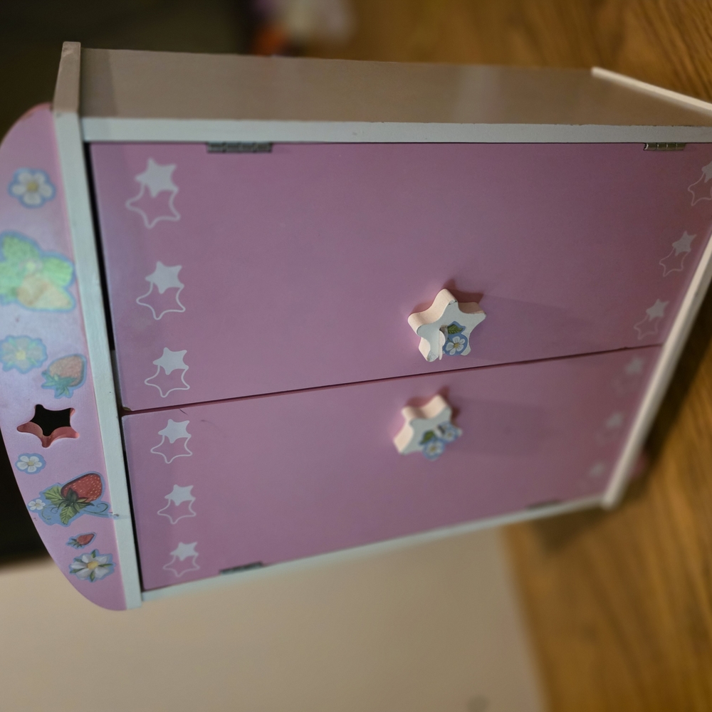 Pink Star-Patterned Cabinet
